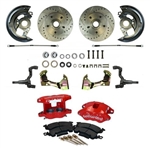 Image of 1967 - 1969 Wilwood & Right Stuff FRONT Power Disc Brake Conversion Kit, RED