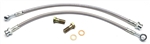Image of 1967 - 2002 Stainless Steel Braided Front Disc Brake Hose and Banjo Bolt Set 7/16"
