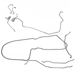1974 Firebird Brake Line Kit for Front Power Disc and Rear Drum, Stainless Steel