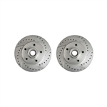 Image of 1979 - 1981 Firebird Drilled and Slotted Front Disc Brake Rotors, Pair