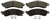 Image of 1982 - 1992 Firebird Front Disc Brake Pads Set, Four Piston with Performance Package, OE Semi-Metallic