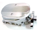 Image of 1967 - 1981 Firebird Ribbed Top CHROME Master Cylinder for Power Brakes