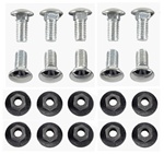 Image of 1970 - 1973 Firebird Rear Bumper Stainless Capped Mounting Bolts Set, OE Style
