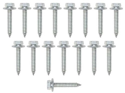 Image of 1967 - 1969 Firebird Rear Convertible Top Tack Strip Mounting Bolts Set, 17 Pieces