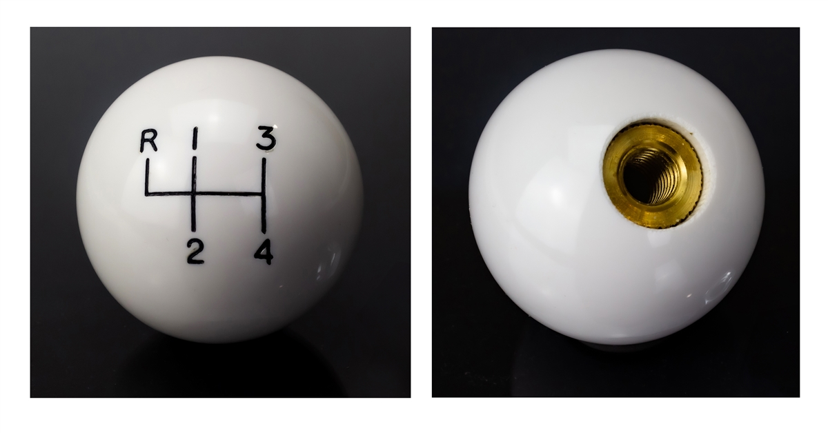 Firebird Central | Firebird White Four Speed Shifter Handle Knob
