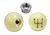 Image of Ivory Off White 4 Speed Shifter Knob Ball, 3/8-16 Inch Coarse Thread