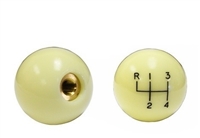 Image of Ivory Off White 4 Speed Shifter Knob Ball, 3/8-24 Inch FINE Threadâ€‹