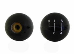 Image of Shifter Knob Ball, Black 4 Speed, 3/8 Inch Coarse Thread