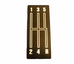 Image of Custom Console Shift Plate Indicator Pattern Plate, Manual Tremec 5 Speed
