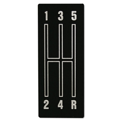 Image of Custom Console Shift Plate Indicator Pattern Plate, Manual Richmond 5 Speed