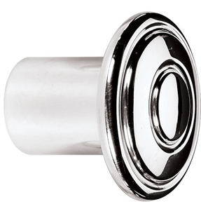 Image of Billet Specialties Polished Classic Ribbed Top Custom Dash Knob, Each