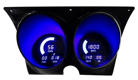 Image of 1967 - 1968 Firebird Digital LED Dash Instrument Cluster Gauges System, Speedometer, Tachometer, Oil Pressure, Water Temp, Voltmeter, Fuel