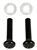 Image of 1968 Firebird Dash Air Vent Pull Knobs and Ferrules Set: 2 Black Knobs and 2 Clear Ferrules