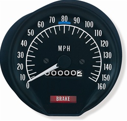 Image of 1970 - 1972 Firebird 160 Speedometer Assembly, Without Seat Belt Warning