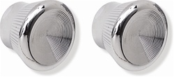 Image of 1967-1969 Radio Chrome Knobs - Pair