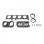Image of 1970 - 1981 Firebird Air Conditioning Dash Vent Duct Outlet Louver Kit with Black Bezels and Hose Adapter