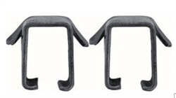 Image of 1970 - 1981 Firebird Chrome Vent Air Deflector Retaining Clips For AC Models, Fits Lower Steering Column Coverâ€‹