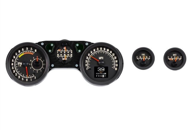 Image of 1968 Firebird Dash Instrument Cluster Gauges Set, RTX : Speedometer, Tachometer, Oil Pressure, Water Temp, Voltmeter and Fuel