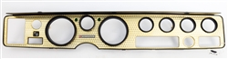 Image of 1980 - 1981 Firebird Trans Am Dash Gauge Swirl Gold Bezel Panel With A/C and Pulse Wipers