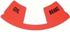 1967 - 1968 Firebird Dash Instrument Cluster Gauge Warning Light Lens for Speedometer, OIL and BRAKE