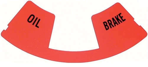 1967 - 1968 Firebird Dash Instrument Cluster Gauge Warning Light Lens for Speedometer, OIL and BRAKE