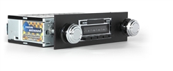 Image of 1967 - 1968 USA-630 Firebird Radio with AM/FM Stereo, USB, CD Control, Auxiliary Input, with Black Bezel