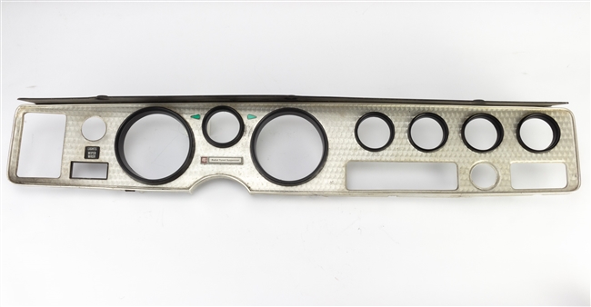 Image of 1977 - 1979 Firebird Trans Am Dash Gauge Swirl Bezel Panel With A/C and Pulse Wipers, GM Used Restored