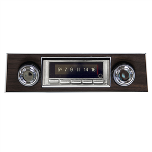 Image of 1967 - 1968 USA-740 Firebird Radio with Bluetooth, AM/FM Stereo, USB, CD Control, Auxiliary Input, with Walnut Bezel
