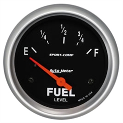 Image of Fuel Level Gauge (Auto Meter Sport Comp), 0 Ohms / 90 Ohms, 2 5/8 Inch, Analog, Electrical