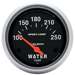 Firebird Water Temperature Gauge (Auto Meter Sport Comp), Dash, 100-250 Degrees F, 2 5/8 Inch, Analog, Electrical, Each