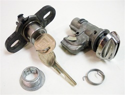 Image of 1970 - 1971 Firebird Glove Box Lock and Trunk Lock Set, GM Round Headed Keys