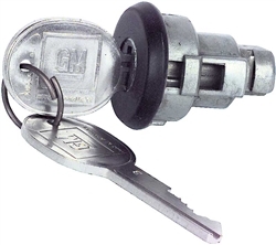 Image of 1982 - 1992 Firebird Rear Side Stowage OR Gas Fuel Door Lock, Black Cap