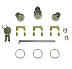 Image of 1967 - 1968 Firebird Door and Trunk Locks Set, GM Round Headed Keys