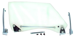 Image of 1968 - 1969 Firebird Complete RH Door Window Glass Assembly Kit with Tracks, CLEAR