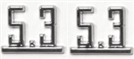 Custom Firebird 5.3 LS Engine Size Emblems, Set