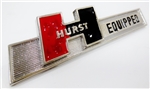 Image of Hurst Equipped Emblem Badge, Die Cast Zinc Chrome Plated with Studs