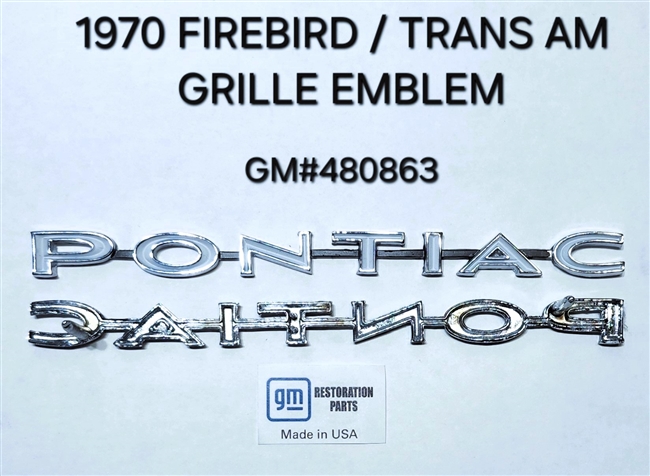Image of 1970 Firebird " PONTIAC " Grille Emblem, 480863
