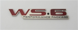 Image of 1996 - 2002 Firebird Trans Am Rear Bumper WS6 Emblem, Red