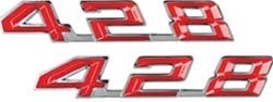 1967 - 1969 Firebird 428 Hood Emblems, Pair
