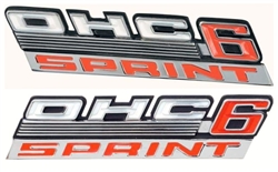 Image of 1967 Firebird SPRINT OHC 6 Rocker Panel Emblems, Pair