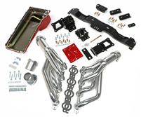 Image of 1970 - 1974 Firebird Hedman LS Swap In A Box Kit, HTC Polished Silver Ceramic Coated Headers For Automatic Transmission