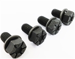 Image of 1967 - 1969 Engine Block Side Motor Mount Bolts Set, 8 Piece Kit OE Style Notched / Slotted head
