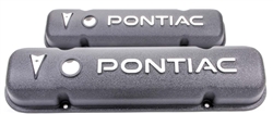 Image of 1967 - 1981 Custom Pontiac Black Cast Aluminum Valve Covers