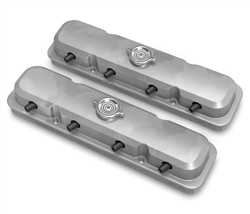 Image of Pontiac Style Aluminum LS Valve Covers with Coil Mounting Base & Integrated Coil Cover, Natural Finish