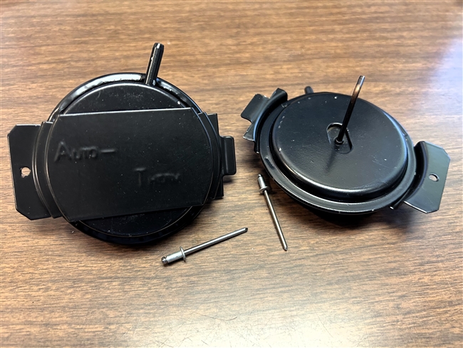 Image of 1970 - 1975 Firebird Formula Dual Snorkel Ram Air Vacuum Air Pods with "Auto - Therm" Text