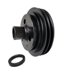 Image of 1967 PRW Pontiac Harmonic Balancer SFI Rated Damper, STEEL RACE, 5.50" OD, 6 Bolt Design, Includes Black Billet Aluminum Pulley