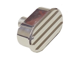 Image of Valve Cover Breather Cap, POLISHED ALUMINIUM Finned Classic Ribbed Design, 1" Push In