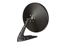 Image of Flat Black Round Billet Aluminum Side View Mirror with Fasteners Leading Edge and Convex Glass