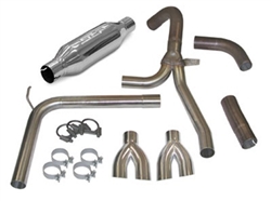 Image of 1998 - 2002 Firebird Firehawk Exhaust System, Loud Mouth 1 for LS1 with 2.5 Inch Dual Splitter Tips