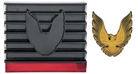 Image of the 1979-81 Firebird Trans Am Gas Fuel Door Cover and Gold Bird Emblem
